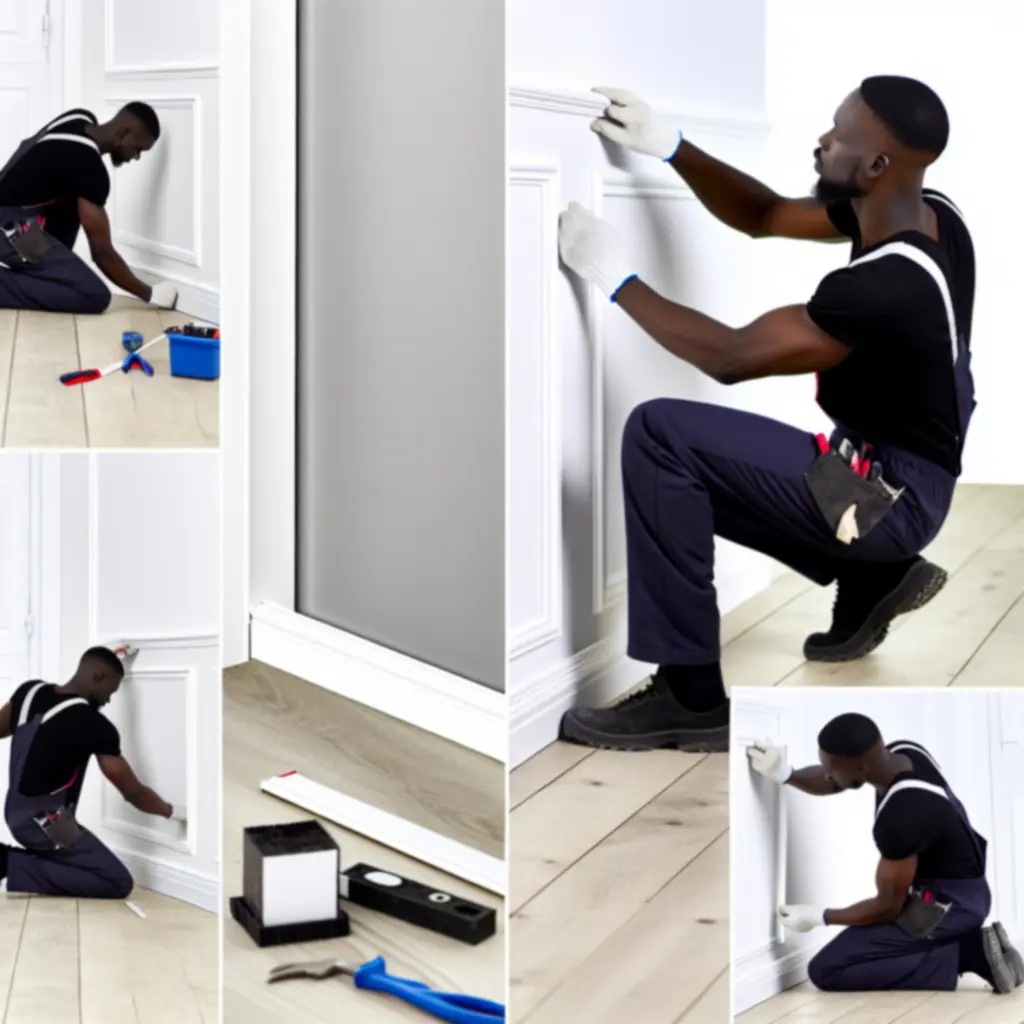 Montaż białych listew podłogowych przy nowoczesnej podłodze