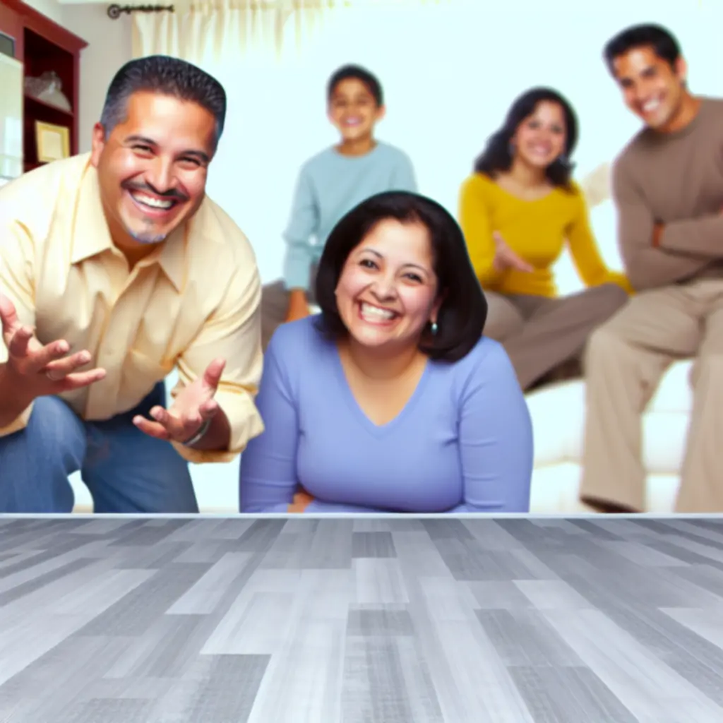 Zadowoleni klienci prezentujący efekt wykończenia wnętrz